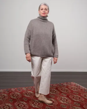 alpaca wool turtleneck - otter gray