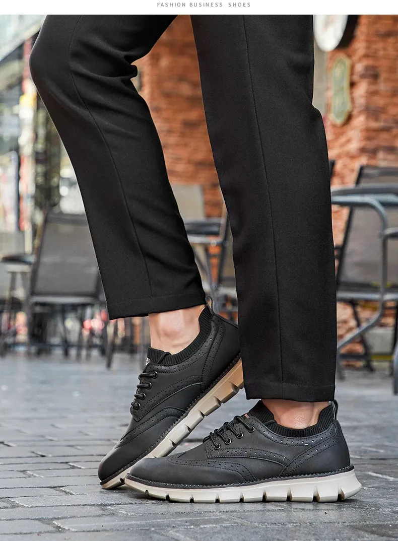Everett Ultra Comfortable Leather Men's Sneakers