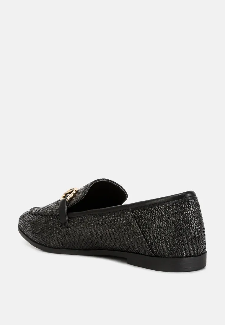 Jiro Horsebit Detail Flat Loafers by London Rag