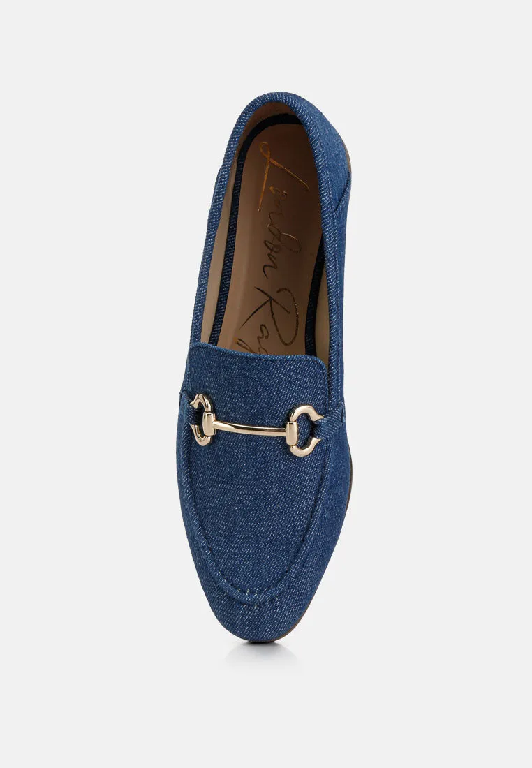 Jiro Horsebit Detail Flat Loafers by London Rag