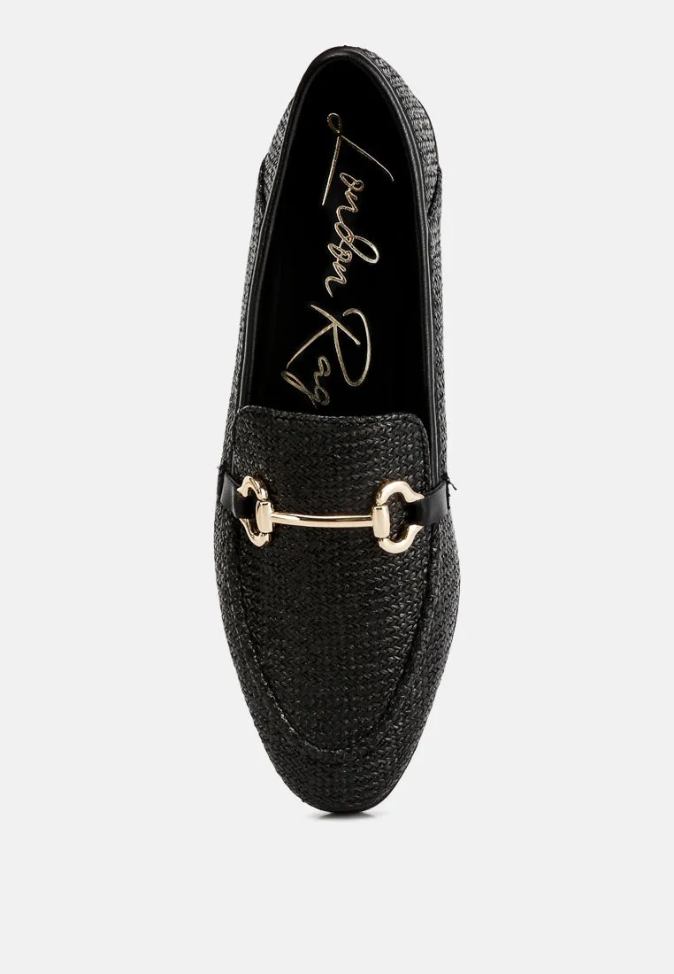 Jiro Horsebit Detail Flat Loafers by London Rag