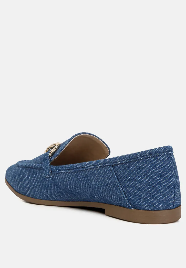 Jiro Horsebit Detail Flat Loafers by London Rag