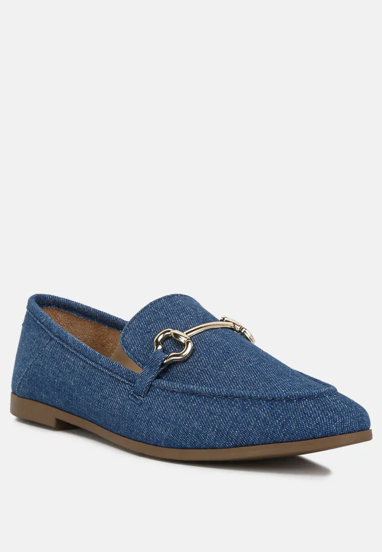 Jiro Horsebit Detail Flat Loafers by London Rag