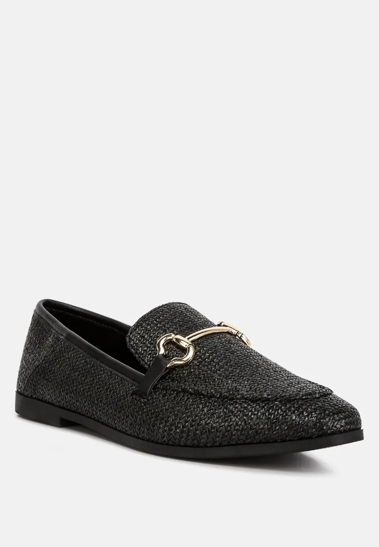 Jiro Horsebit Detail Flat Loafers by London Rag