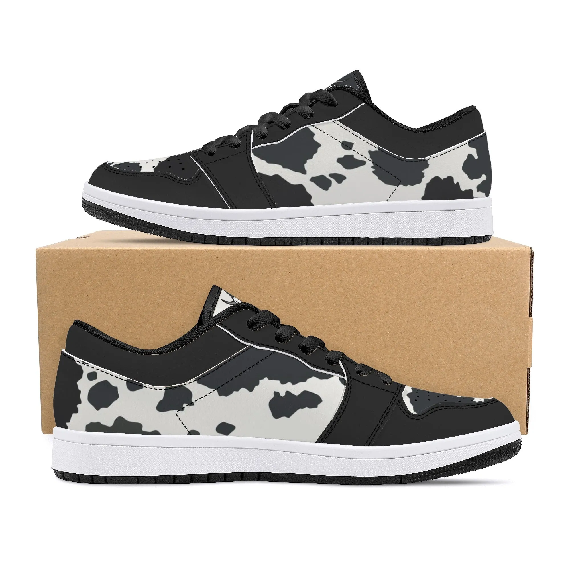 Moo-licious Cow Print Sneakers Low top